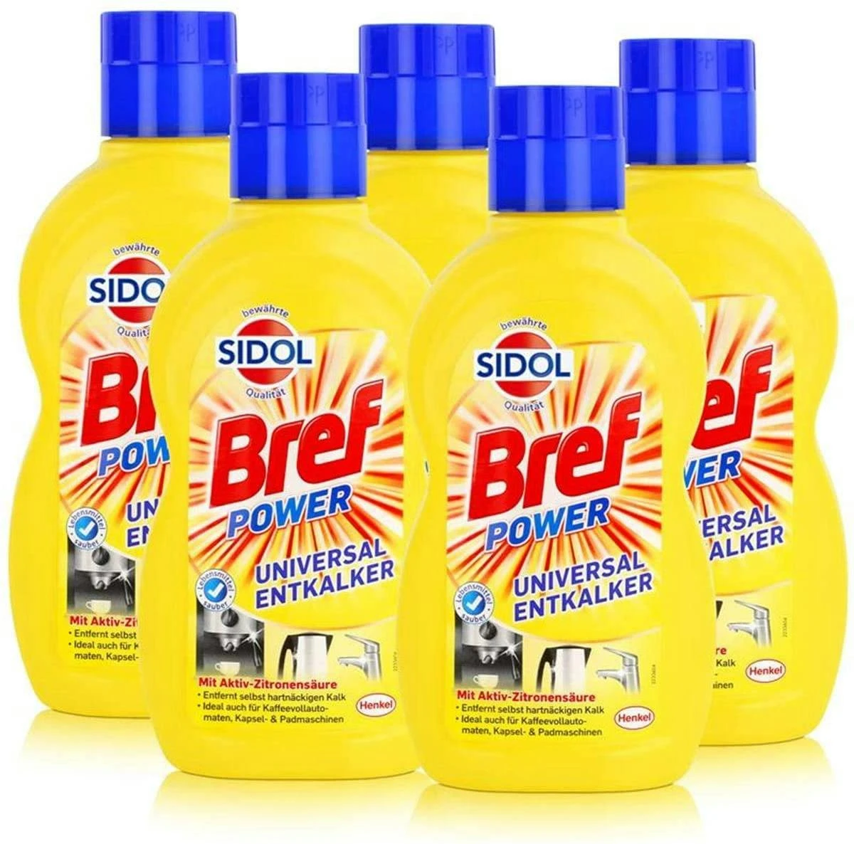 Bref Sidol Universal Entkalker Aktiv-Zitronensäure Sauberkeit 4x500 Ml Reiniger 4 Bref Sidol Universal Entkalker Aktiv-Zitronensäure Sauberkeit 4x500 Ml Reiniger – Bild 2