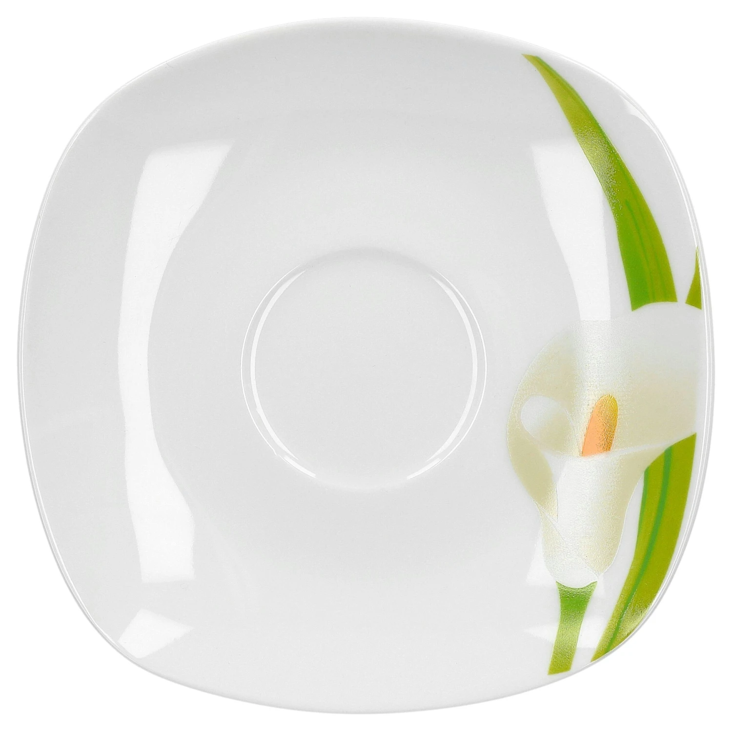 Kombiservice Calla 30-teilig Eckig Porzellan Für 6 Personen Weiß Mit Blumendekor 8 Kombiservice Calla 30-teilig Eckig Porzellan Für 6 Personen Weiß Mit Blumendekor – Bild 6