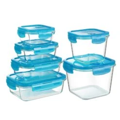 PIE LOCK | Glas Frischhaltedosen Set 10 Tlg | Vorratsdosen | Bento-Box | Aufschnittdose | Brotbox | Brotdose | Wurstdose | Mikrowellendose | Meal Prep -Küchenwelt Verkauf 163de8e9 f32f 4e19 abe0 03142175b770