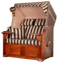 Strandkorb - Bene Living - Schaalsee Mahagoni - PE Grau - Modell 581 - Inkl. Liftersystem -Küchenwelt Verkauf 1d47ab85 01e8 4351 b84e e26717d48014