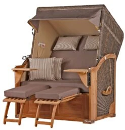 Strandkorb Komplettset - Bene Living - Schaalsee Mahagoni - PE Grau - Modell 534 - Inkl. Liftersystem -Küchenwelt Verkauf 2b7c8e94 4398 4ade ac02 da50169f0a34