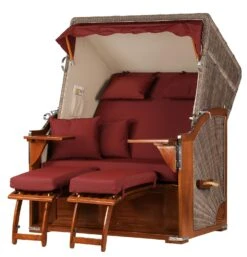 Strandkorb Komplettset - Bene Living - Schaalsee Mahagoni - PE Grau - Modell 534 - Inkl. Liftersystem -Küchenwelt Verkauf 3d23eb29 ebe2 4b7e a043 5bb2e6378430 1