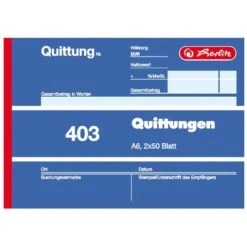 Herlitz Formularbuch 'Rechnung 307', DIN A5, 3 X 40 Blatt -Küchenwelt Verkauf 3dadd6b7 3c40 48c9 827e 6a7bf62d2344