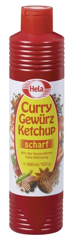 Hela Curry Gewürzketchup Scharf (800 Ml)