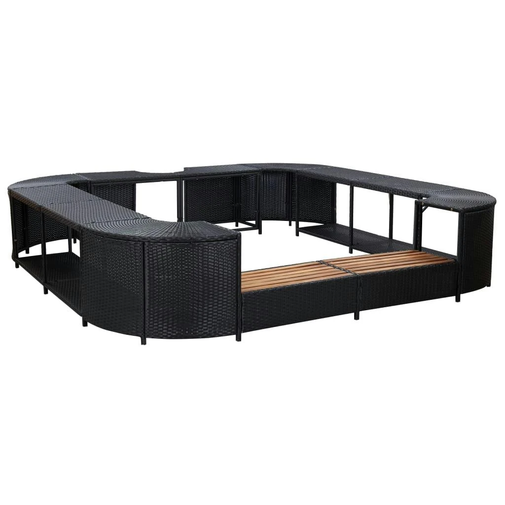 VidaXL Whirlpool-Umrandung Quadratisch 268×268×55 Cm Poly Rattan 3 VidaXL Whirlpool-Umrandung Quadratisch 268×268×55 Cm Poly Rattan