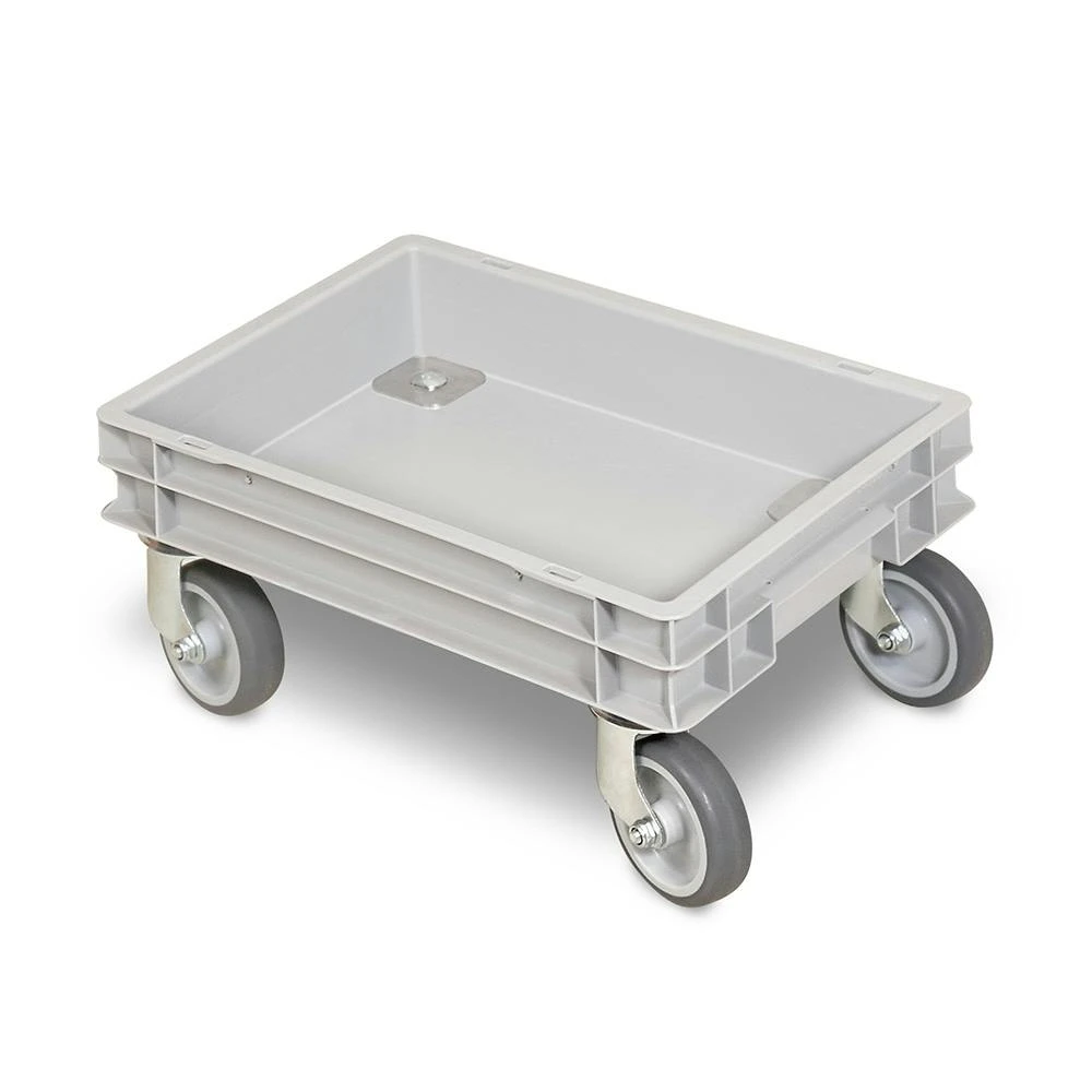 6 Transportroller F. Behälter, Blau, 4 Lenkrollen, 2 M. Bremse, Graue Gummiräder, Trg 250 Kg 7 6 Transportroller F. Behälter, Blau, 4 Lenkrollen, 2 M. Bremse, Graue Gummiräder, Trg 250 Kg – Bild 5