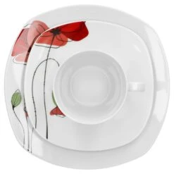 Kombiservice Calla 30-teilig Eckig Porzellan Für 6 Personen Weiß Mit Blumendekor 13 Kombiservice Calla 30-teilig Eckig Porzellan Für 6 Personen Weiß Mit Blumendekor -Küchenwelt Verkauf 55542f80 7919 4f07 a004 6af9ab9d6839 1