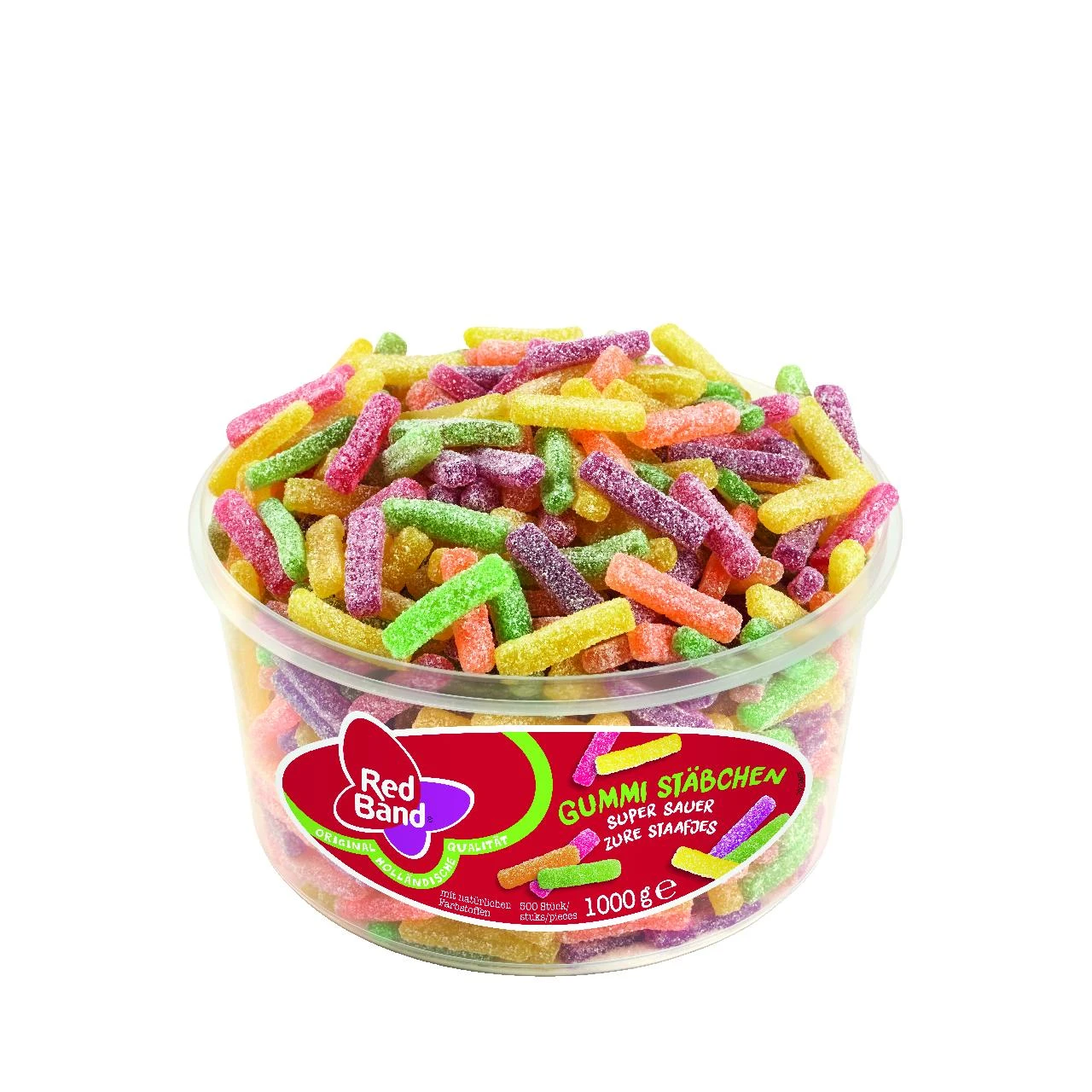 Red Band Fruchtgummi Gummistäbchen Super Sauer 500 Portionen (1 Kg) 4 Red Band Fruchtgummi Gummistäbchen Super Sauer 500 Portionen (1 Kg) – Bild 2