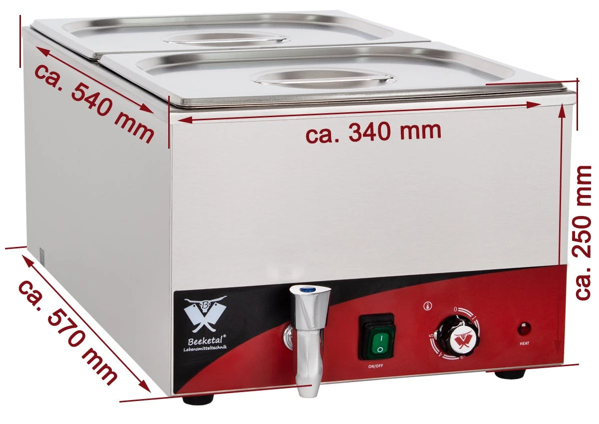 Beeketal Speisenwärmer Wasserbad Bain Marie BBM-2 9 Beeketal Speisenwärmer Wasserbad Bain Marie BBM-2 – Bild 7