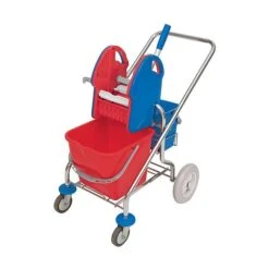 CleanSV® Verchromter Putzwagen Mit Profi Mopresse, 2 Gitterkörben, 1 Ablage Und 2 Plastikeimer -Küchenwelt Verkauf 6a06beff 2238 4bc4 b572 75f71cda77d7