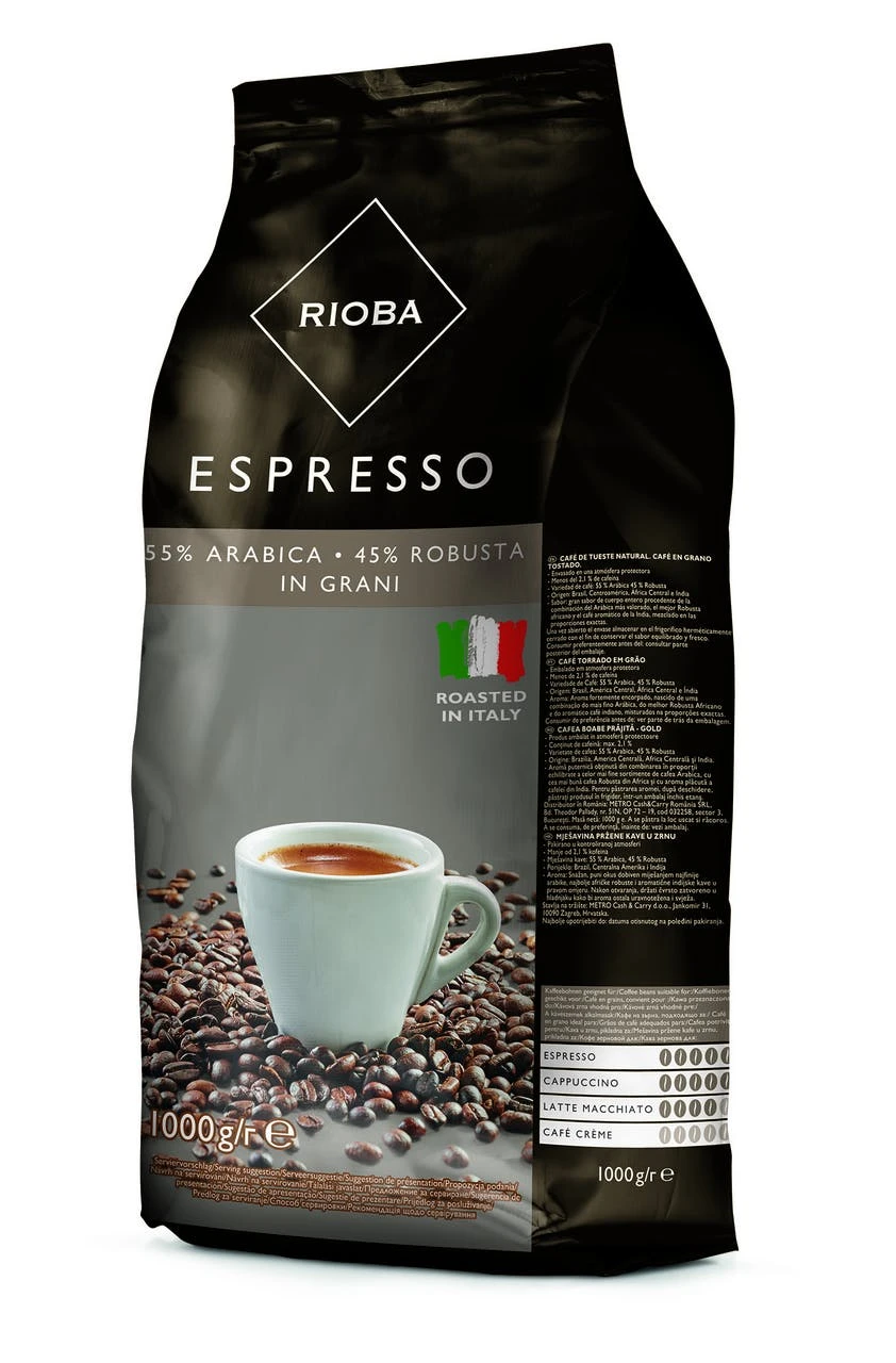 Rioba Kaffeebohnen Caffee Crema Classico (1 Kg) 7 Rioba Kaffeebohnen Caffee Crema Classico (1 Kg) – Bild 5