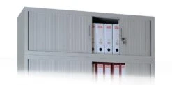 Aufsatzschrank Mit Rollladen Und Zylinderschloss 450 X 1000 X 457 Mm Grau 555400