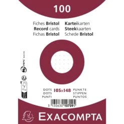 Exacompta 10708E 10x Packung Mit 100 Karteikarten A5, Eingeschweißt, DOT/punktkariert, Nicht Perforiert - Weiß -Küchenwelt Verkauf 8fe3247f ee27 4e85 8e15 5c7f1bf08be1 1