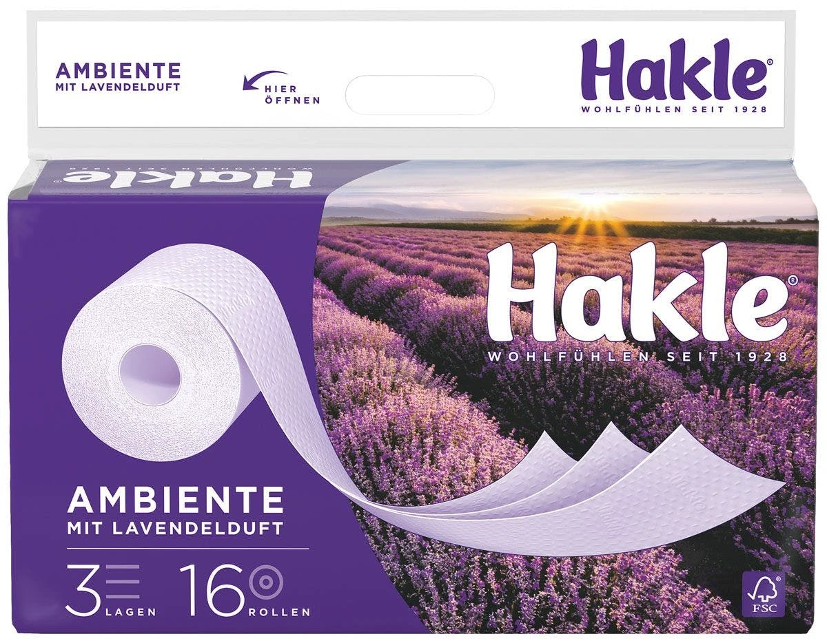 Hakle Toilettenpapier Ambiente (3-lagig, 16 Rollen) 3 Hakle Toilettenpapier Ambiente (3-lagig, 16 Rollen)