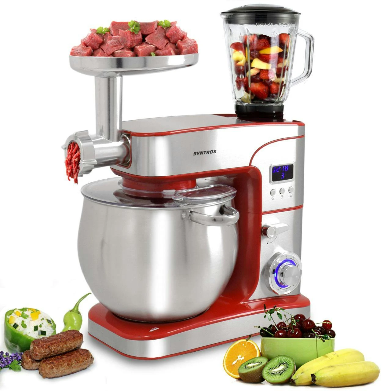 Küchenmaschine Paris Edelstahl 12 Liter Küchengerät & Fleischwolf 3 Küchenmaschine Paris Edelstahl 12 Liter Küchengerät & Fleischwolf