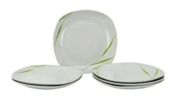 6er Set Essteller Flach Palazzo 25cm - Speiseteller Aus Weißem Porzellan Mit Dekor-Kreisen In Grau Und Dunkelrot -Küchenwelt Verkauf b9274ec2 1143 4be4 8340 600256919035