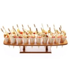 Serviertablett Aus Bambus 20 Loch, 50 X 15 X 8,5 Cm, 1 Stück