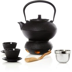 Bonvivre© Teetassen + Untersetzer Aus Emailliertem Gusseisen - 2er Set | Asiatische Teebecher Mit Untertassen - Füllmenge Je 100 Ml -Küchenwelt Verkauf bbc346ec 976b 4534 81fc dbc71fdc904d 1