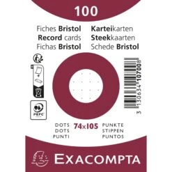 Exacompta 10708E 10x Packung Mit 100 Karteikarten A5, Eingeschweißt, DOT/punktkariert, Nicht Perforiert - Weiß -Küchenwelt Verkauf bc8f0c2f 4a19 4bb4 a9fe 48d9e384dffa 1