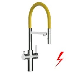 Niederdruck 3 Wege Wasserhahn Küchenarmatur Spültischmischer FC Verchromt, Mit 360° Schwenkbarem Stahlfeder Auslauf Und Abnehmbare 2 Strahl Handbrause -Küchenwelt Verkauf c4d33ce1 5041 4a63 83ba fc4161d6f31c