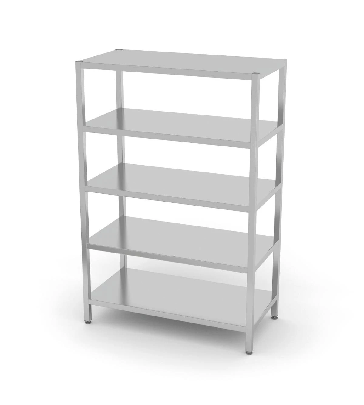 Edelstahl Gastro-Lagerregal Mit 5 Verstellbaren (perforierten) Ablagefächern | AISI 430 Qualität | HxBxT 180x140x40 7 Edelstahl Gastro-Lagerregal Mit 5 Verstellbaren (perforierten) Ablagefächern | AISI 430 Qualität | HxBxT 180x140x40 – Bild 5