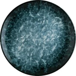 6x Frühstücksteller Geschirr Kleiner Teller Flach Rund 21cm Porzellan Blau Weiß Schwarz Bonna Sepia Gourmet Kantenschutz