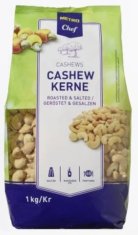 METRO Chef Cashewkerne Gesalzen & Geröstet (1 Kg) 3 METRO Chef Cashewkerne Gesalzen & Geröstet (1 Kg)