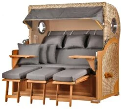 Strandkorb - Bene Living - Königssee Teak Bullauge - PE Grau - Modell 551 - Inkl. Liftersystem -Küchenwelt Verkauf dd69b4e8 f1f5 450d 8634 aff87a5414b3