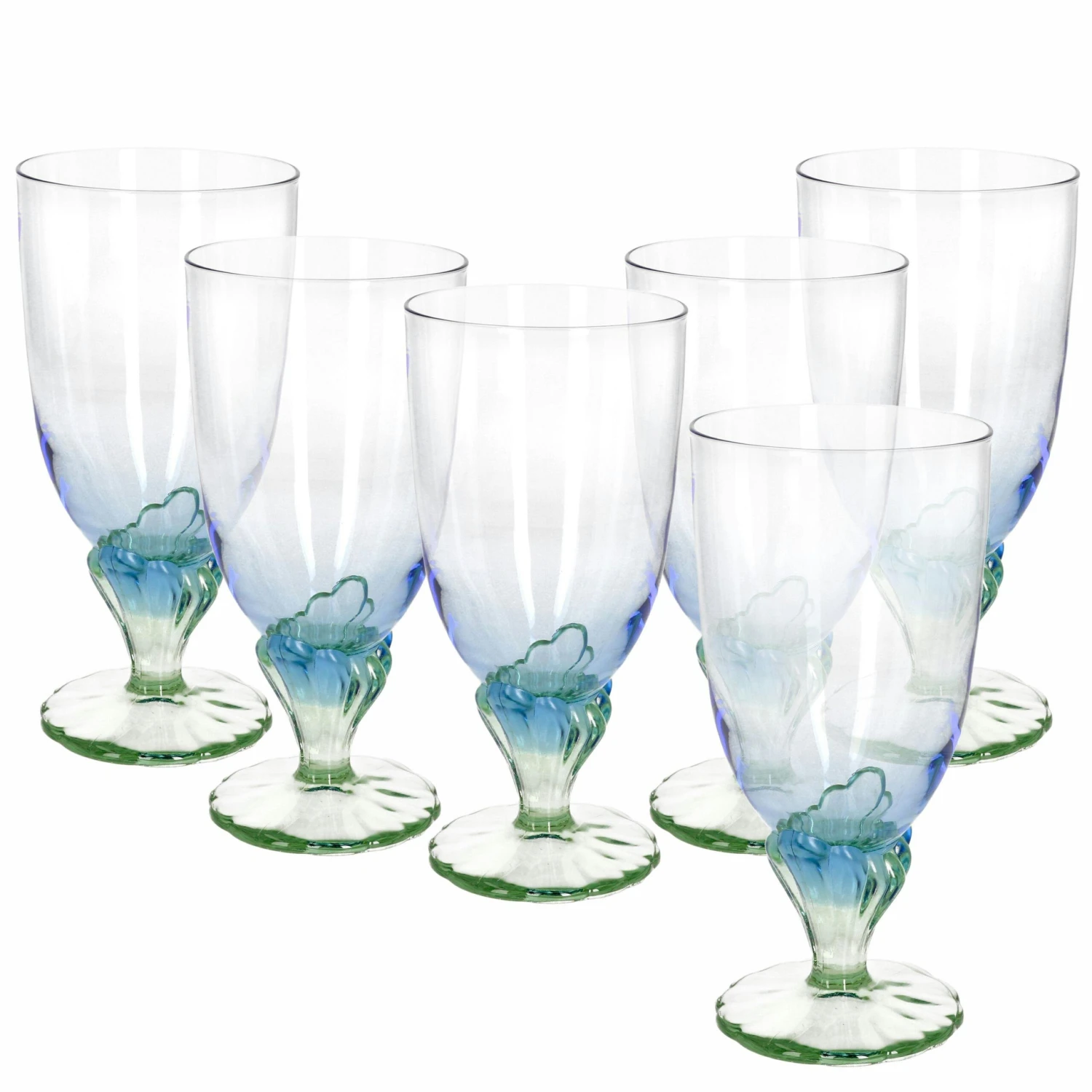 2er Set Bahia Eisbecher 540ml Blau Mit Grünem Fuß 4 2er Set Bahia Eisbecher 540ml Blau Mit Grünem Fuß – Bild 2