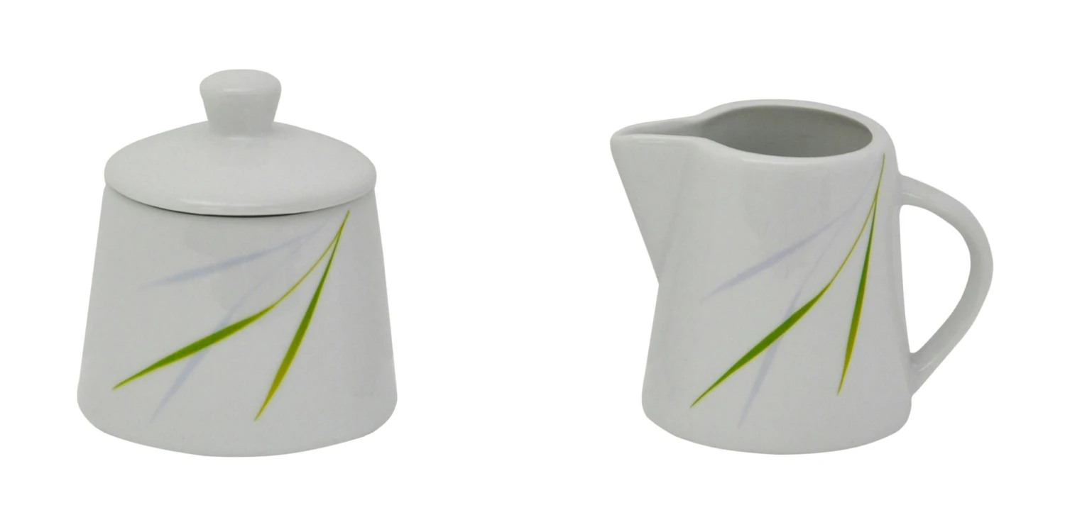 Kombiservice Aviva 62tlg. Weiß Mit Farbigem Dekor Für 6 Personen 8 Kombiservice Aviva 62tlg. Weiß Mit Farbigem Dekor Für 6 Personen – Bild 6