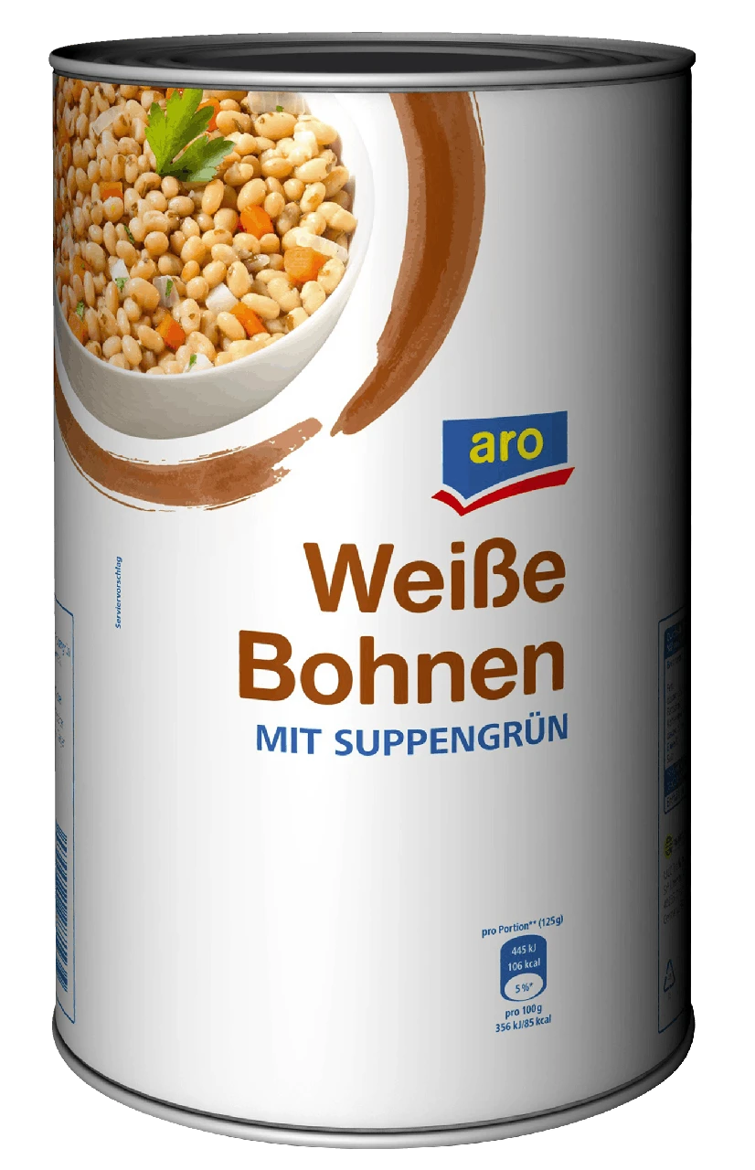 Aro Weiße Bohnen Mit Suppengrün (1 X 850 Ml) 4 Aro Weiße Bohnen Mit Suppengrün (1 X 850 Ml) – Bild 2